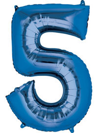 בלון 34" מספר 5 כחול