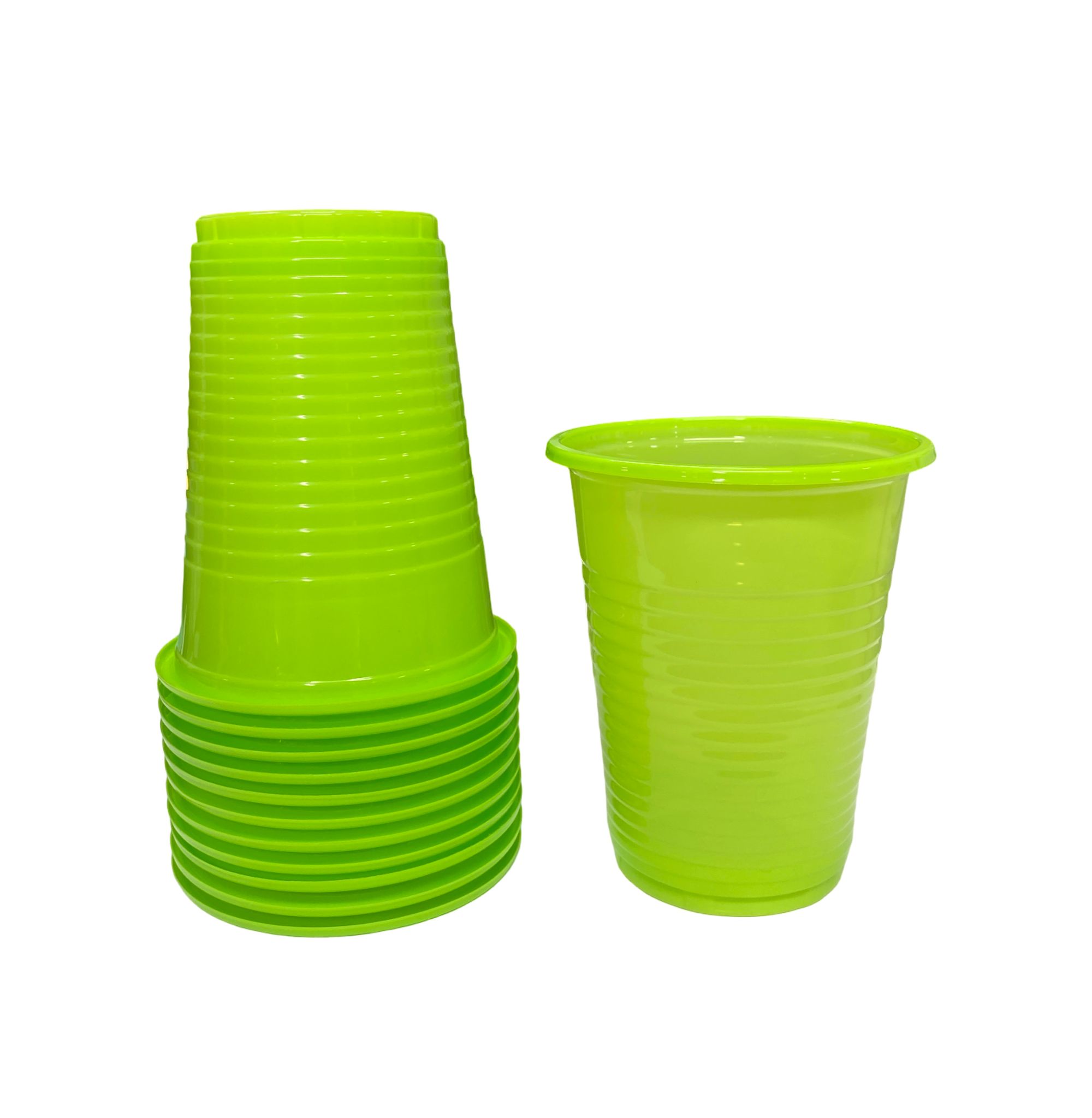 קשת - ירוק כוסות פלסטיק מארז 50 יח
