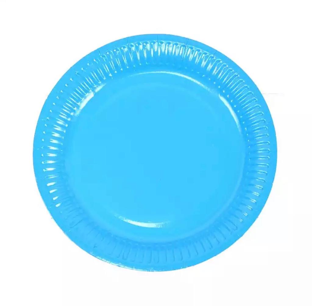 סט תכלת - צלחת 9" נייר / 10 יח