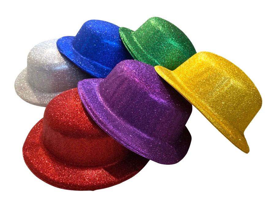 כובע מסיבות נצנצים 12 יח מארז