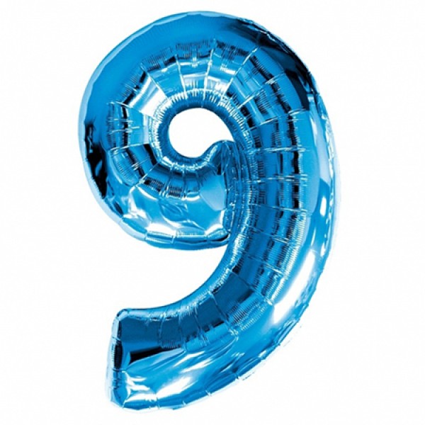 בלון 34" מספר 9 כחול