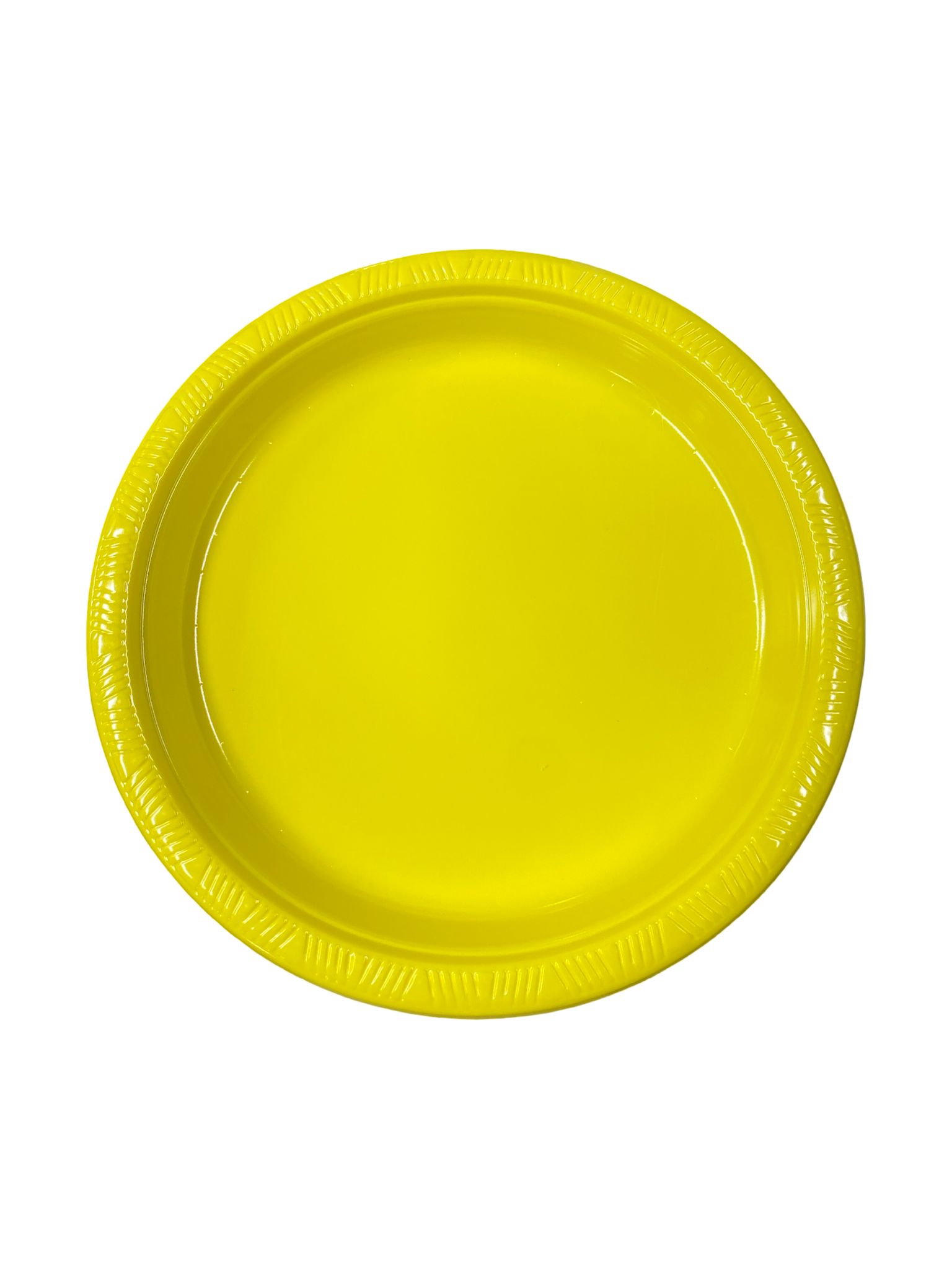 קשת - צהוב צלחת פלסטיק 9" מארז 20 יח