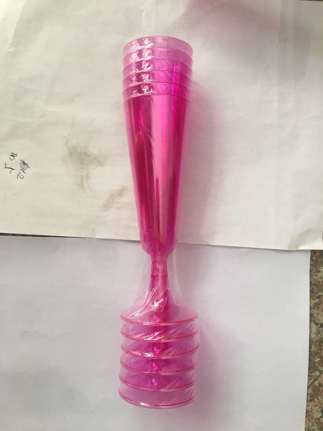 כוסות שמפניה ורודה 6 יחידות במארז
