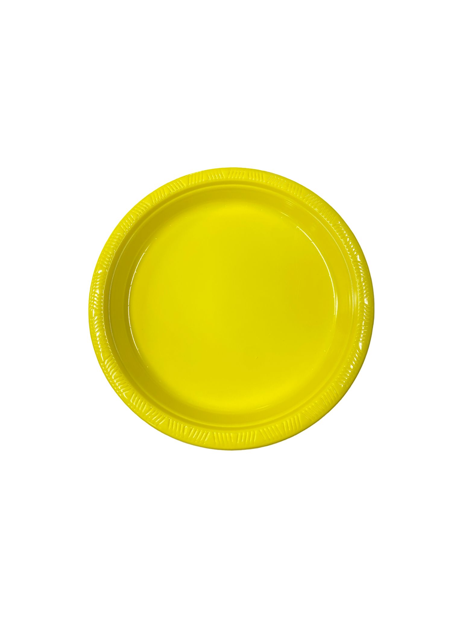 קשת - צהוב צלחת פלסטיק 7" מארז 20 יח