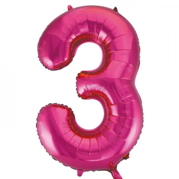 בלון 34" מספר 3 ורוד