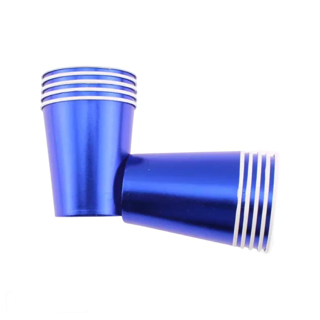מבריקים כחול - כוס 8OZ  / יח 10