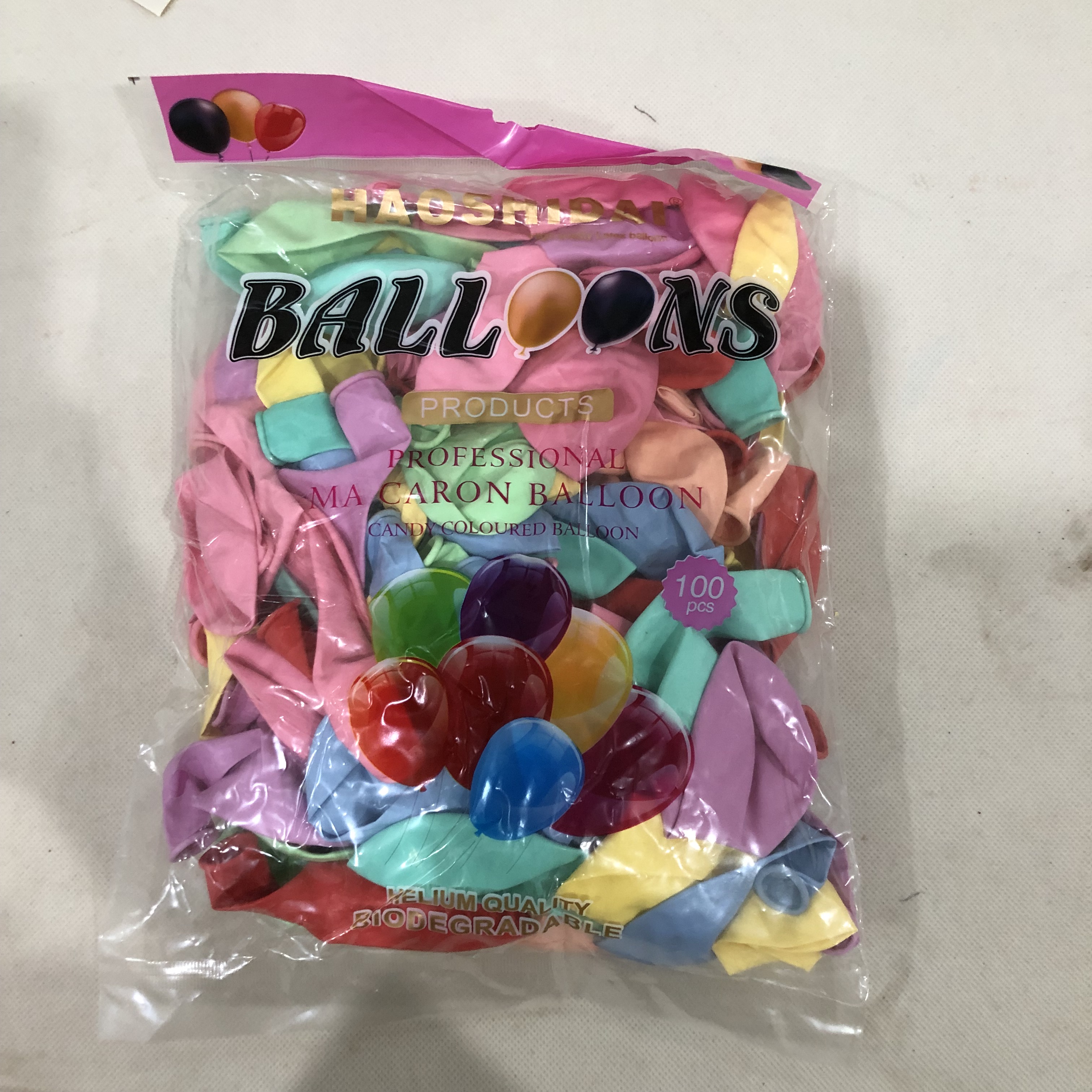 בלון מקרון 12" מיקס צבעים50יח במארז MACAROON