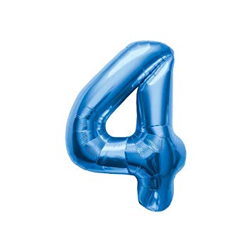 בלון 34" מספר 4 כחול