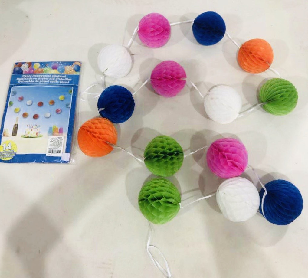 שרשרת 14 כדורים צבעוני 8 סמ