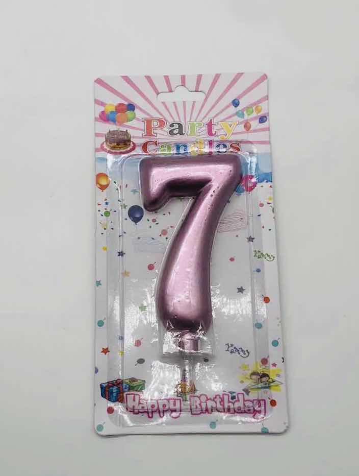 נר 7 מעוצב רוז גולד 12 סמ
