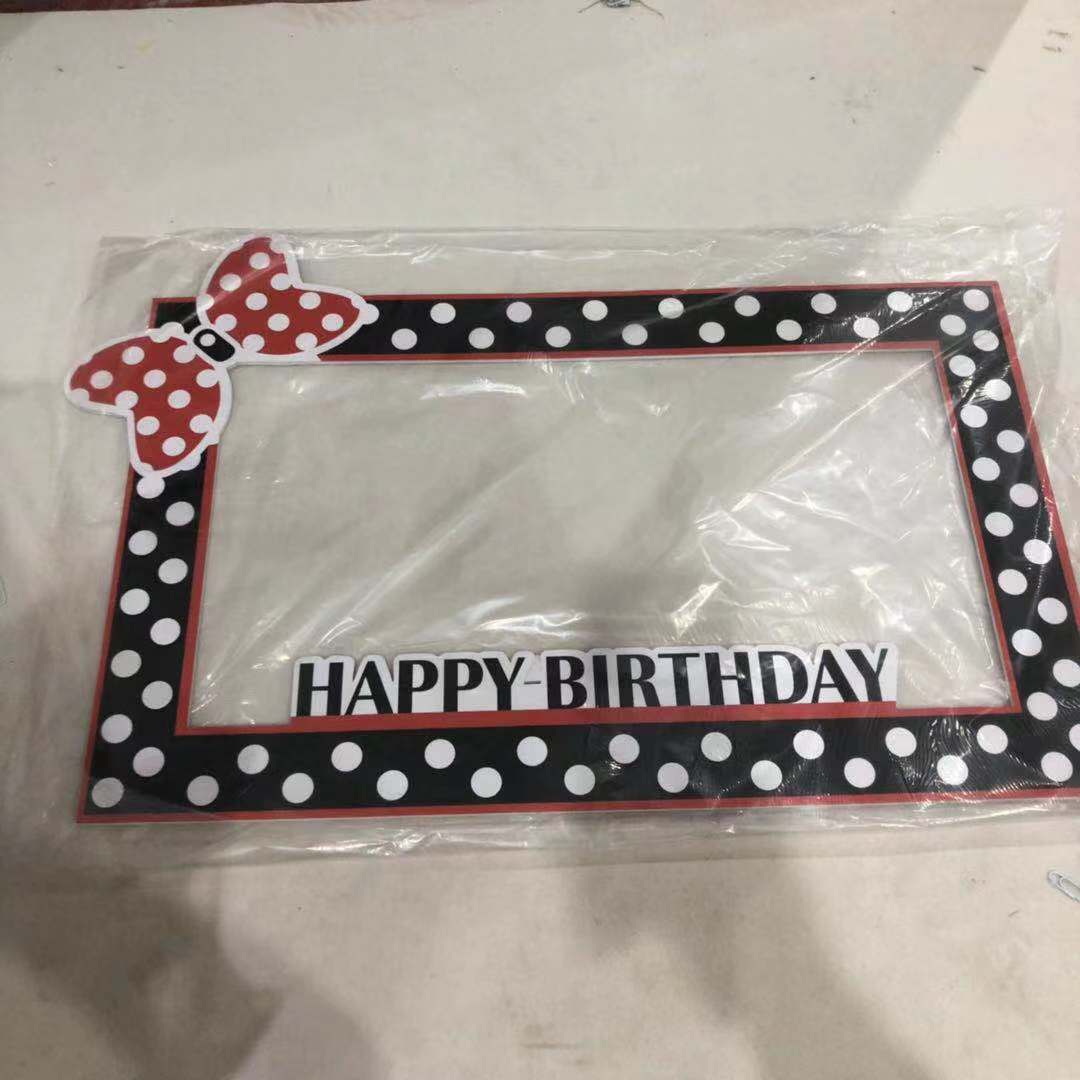 מסגרת צילום HAPPY BIRTHDY שחור אדום 66*44