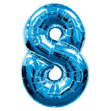 בלון 34" מספר 8 כחול