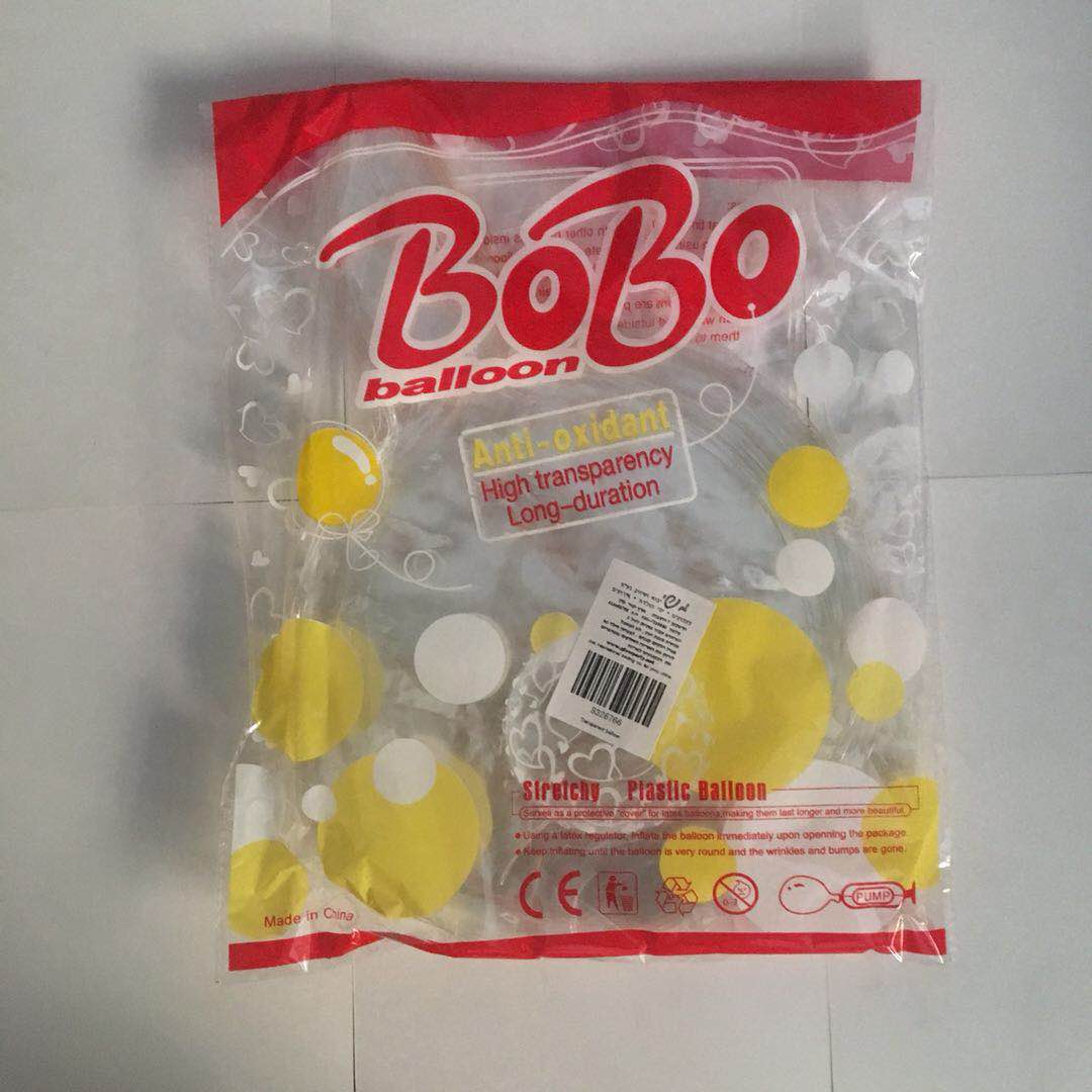 בלון באבל סיליקון שקוף 24" BOBO אריזה אדומה