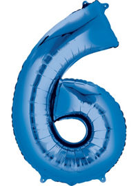 בלון 34" מספר 6 כחול