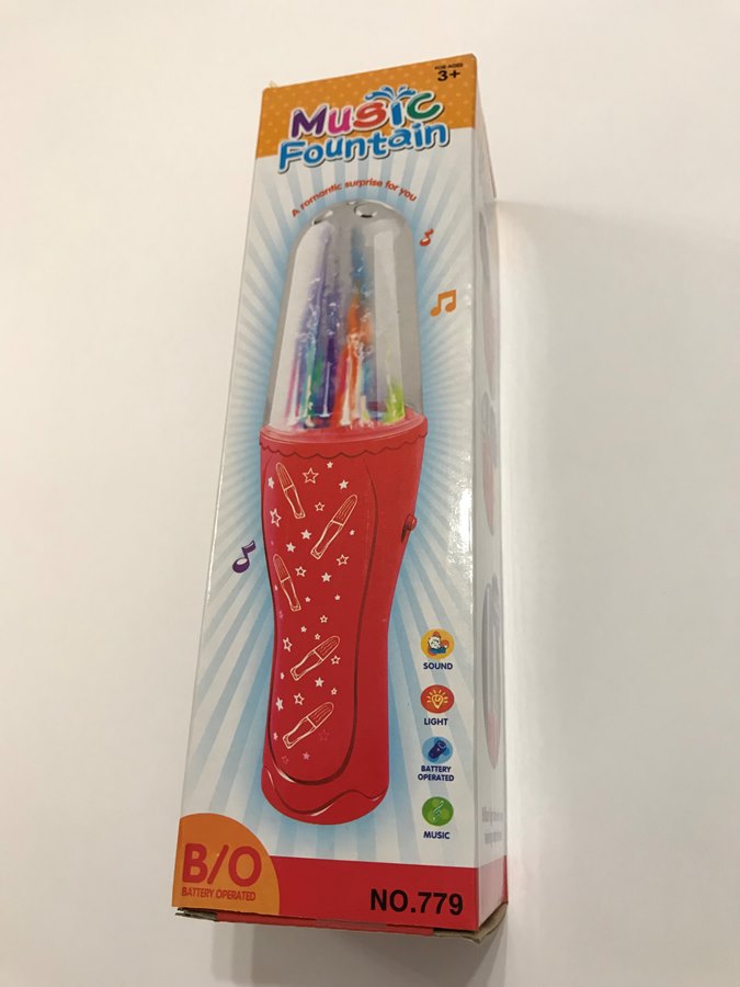מקל מזרקת מים אור מוזיקה