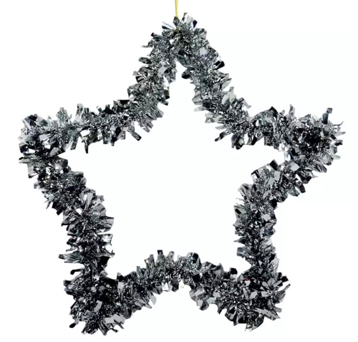 דקורציה כוכב כסף 40 סמ