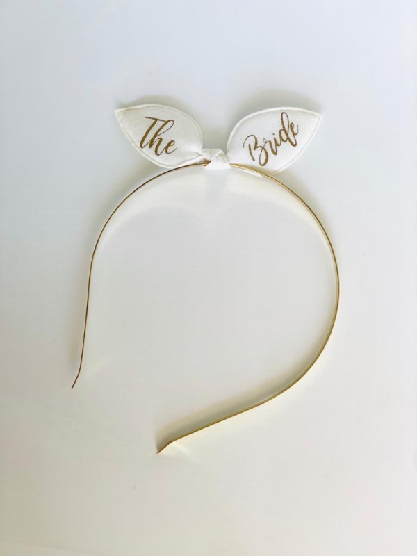 קשת זהב פפיון THE BRIDE לבן