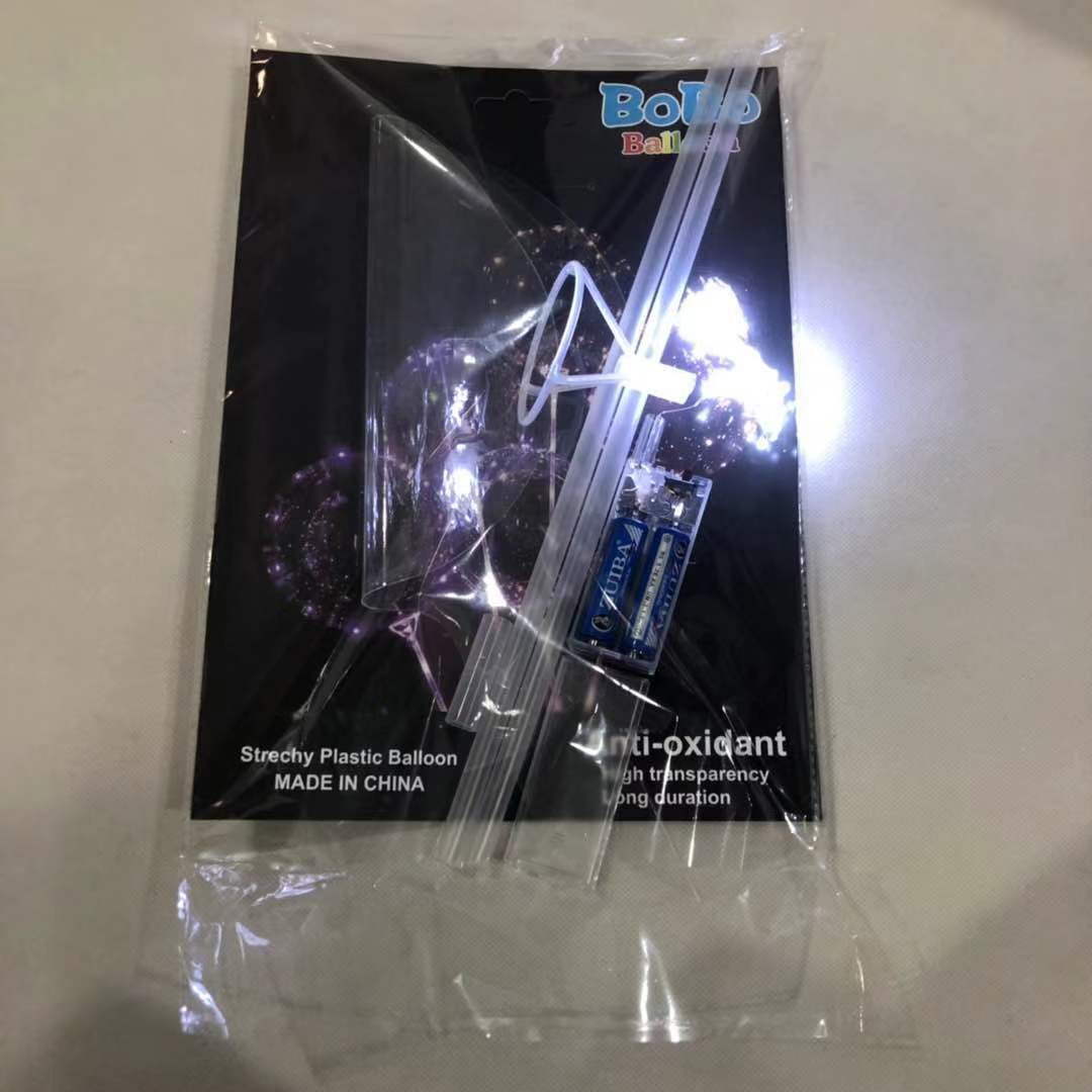 בלון באבל 22" על מקל אור לבן