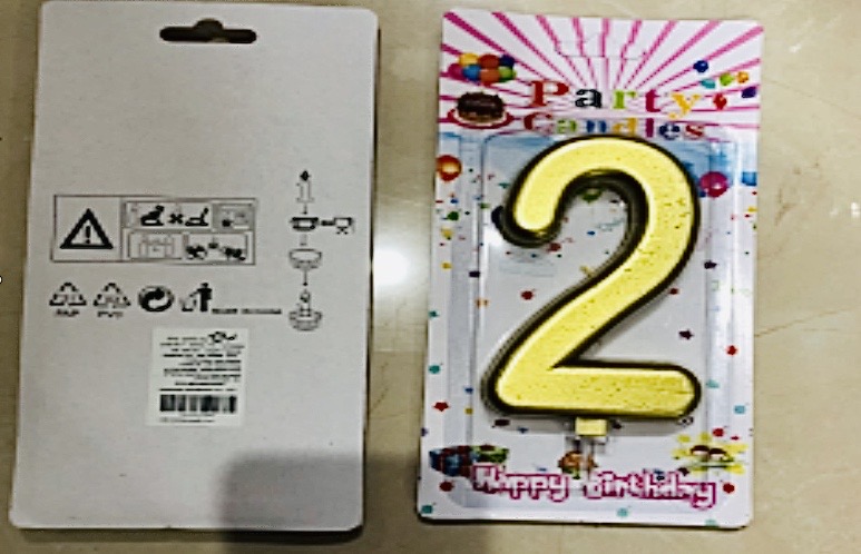 נר זהב מספר 2  12 סמ