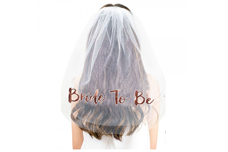 הינומה עם כיתוב  BRIDE TO BE רוז גולד