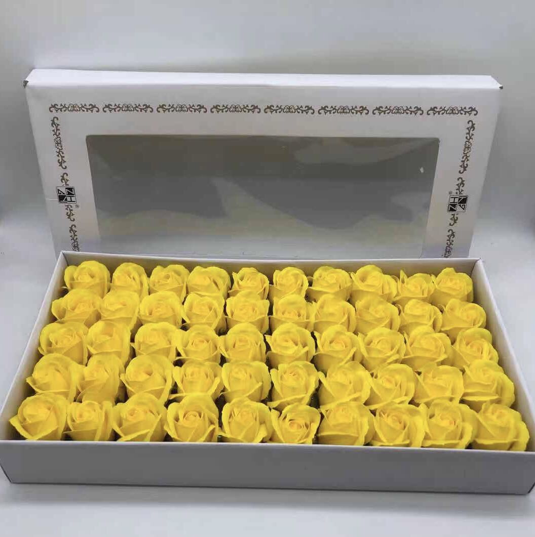 מארז פרחי סבון צהוב / 50 יח