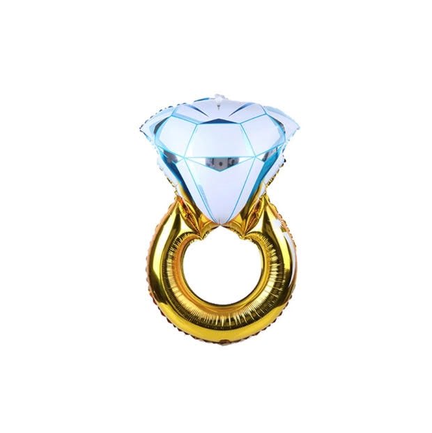בלון טבעת יהלום מיילר  זהב