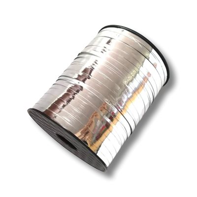 גליל חוטים לבלונים כסף מבריק 400מ'