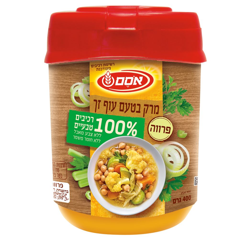 מרק בטעם עוף זך. אוסם 400 גרם