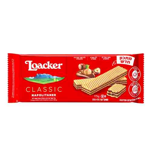 לאוקר וופל במילוי קרם אגוזי לוז, 175 גרם