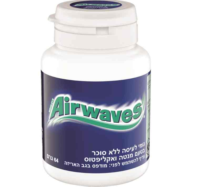 מסטיק איירוויז כחול מנטה איקליפטוס 64 גרם