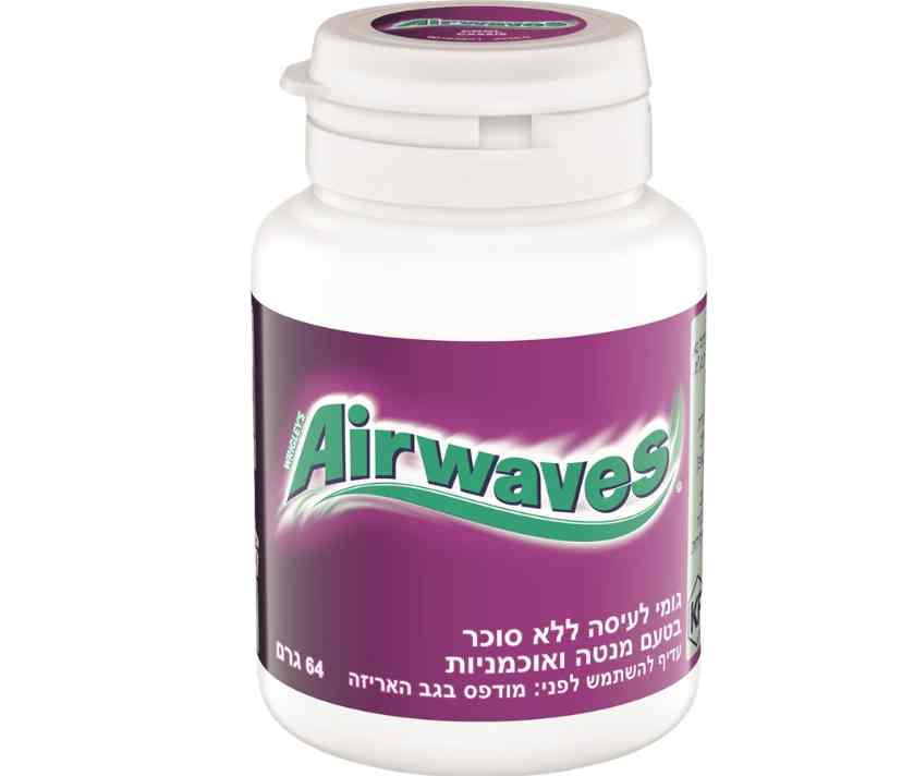 מסטיק איירוויז סגול מנטה אוכמניות 64 גרם