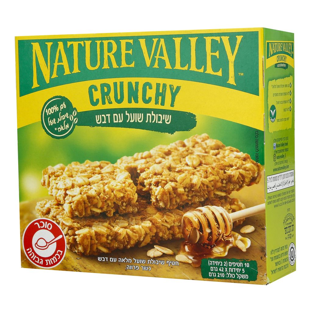 חטיף גרנולה עם דבש. NATURE VALLEY . 210 גרם