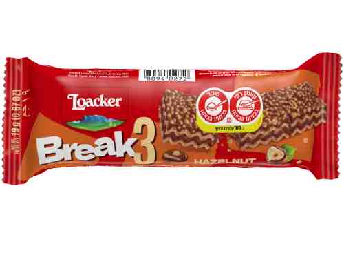 לאוקר בריק וופל במילוי אגוזי לוז,  19 גרם