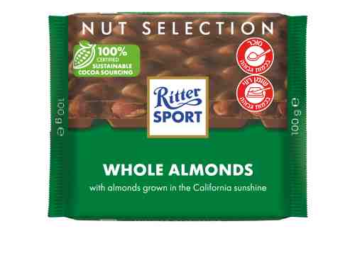 ריטר שוקולד חלבמעם שקדים