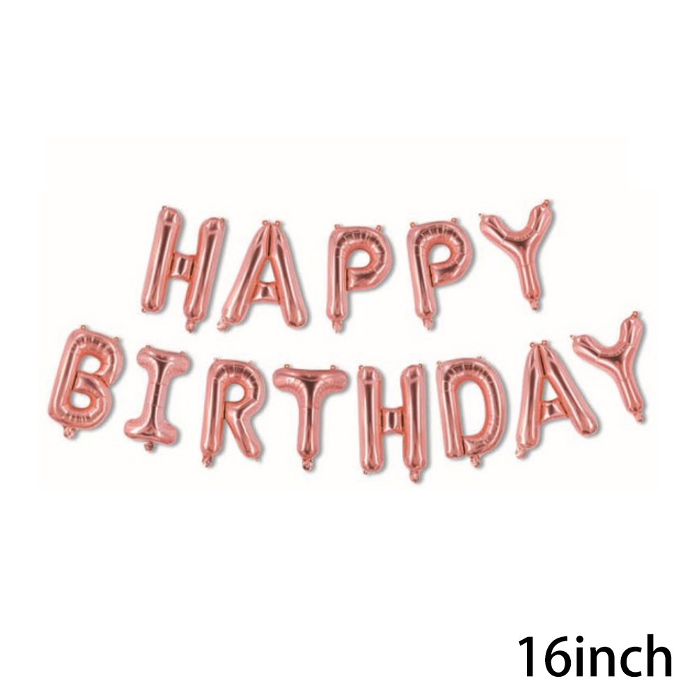 בלוני אותיות רוז גולד לניפוח עצמי גודל "16 (10) 