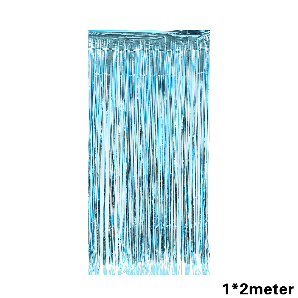 וילון פרנזים תכלת מטאלי 1*2 מטר ( 24 יח' - 10% הנחה )