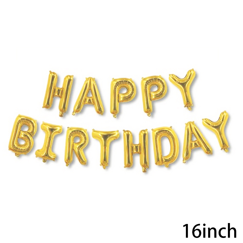בלוני אותיות מוזהבים לניפוח עצמי גודל "16 (10) ( 20 יח' - 10% הנחה )